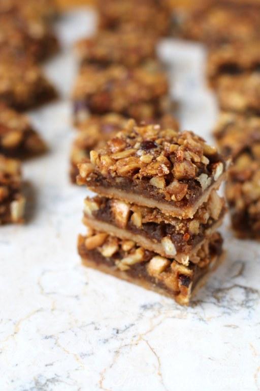 Gooey Mixed Nut Bars Tinas Chic Corner