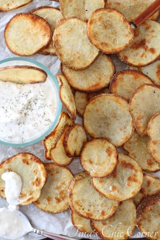 Indian Spiced Potato Chips With Garlic Yogurt Dip Tina's Chic Corner